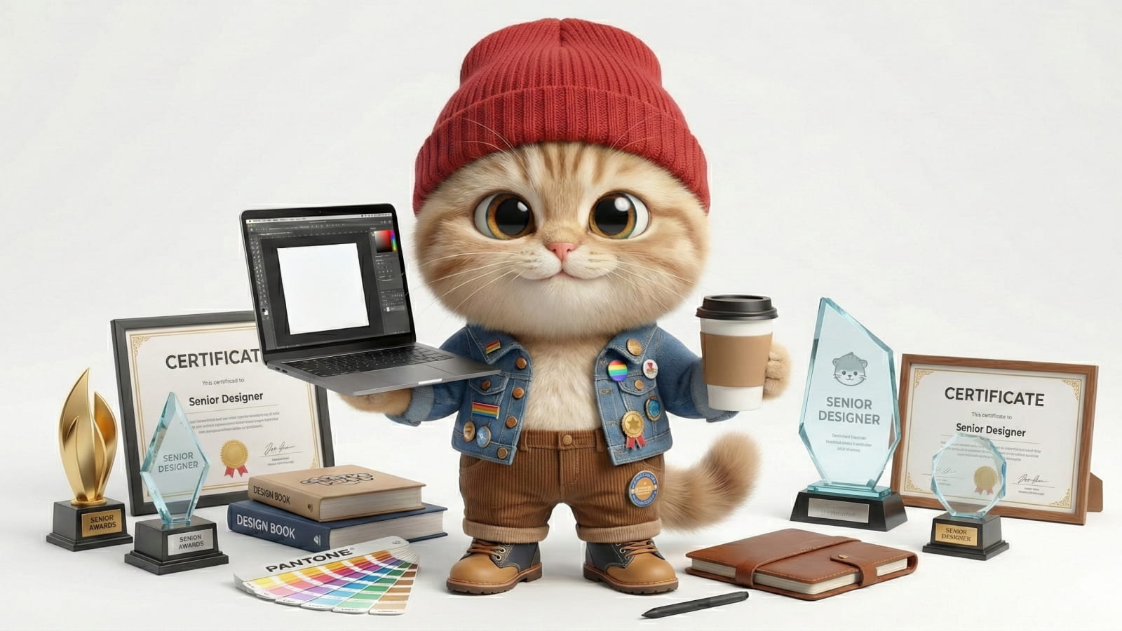 Уровень дизайна - Senior, на примере иллюстрации кота
