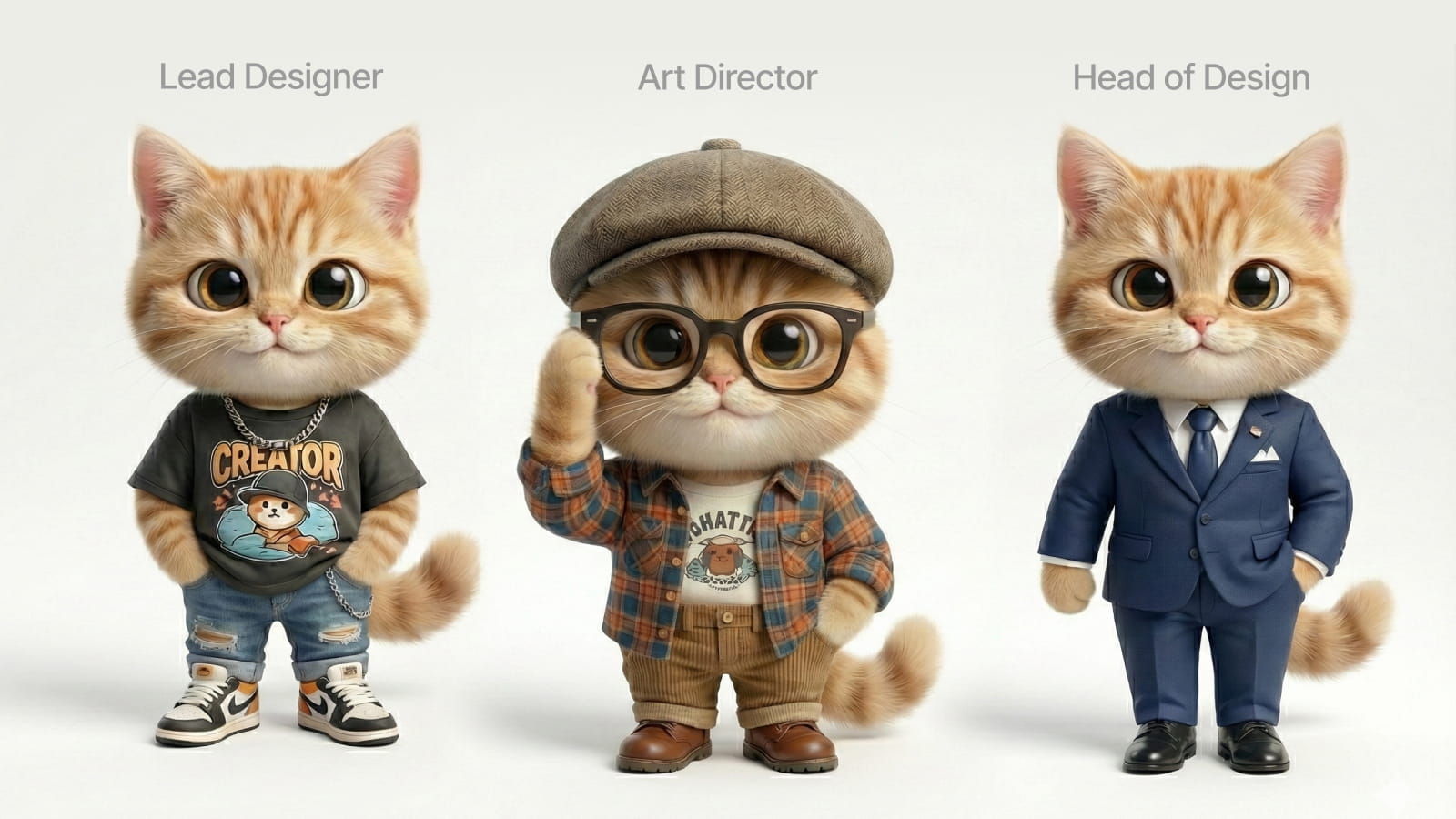 Дальнейшие уровни дизайнеров - Lead Designer, Art Director, Head of Design, на примере котиков