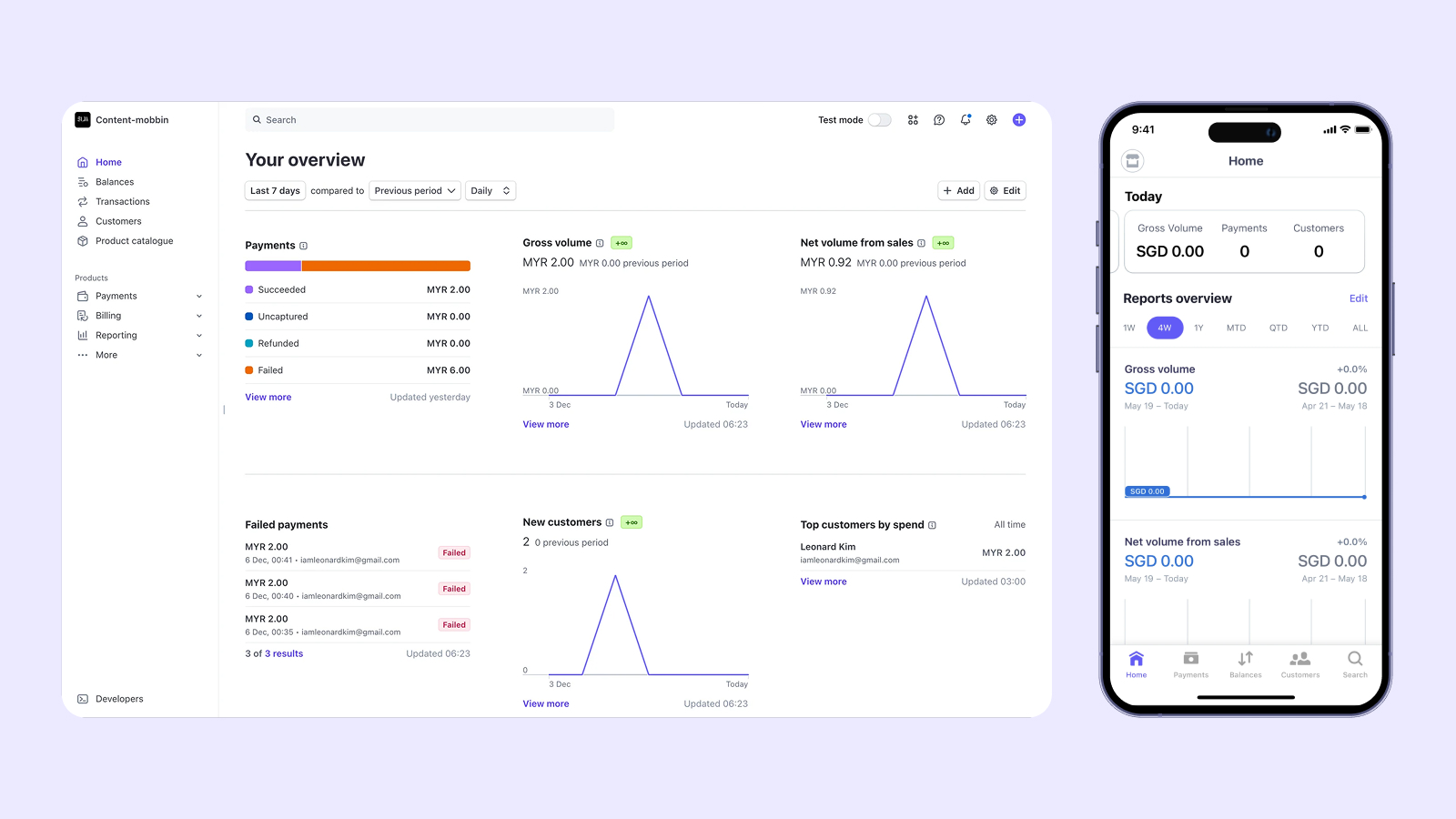 Адаптивные версии дизайна Stripe Пример адаптации интерфейса Stripe