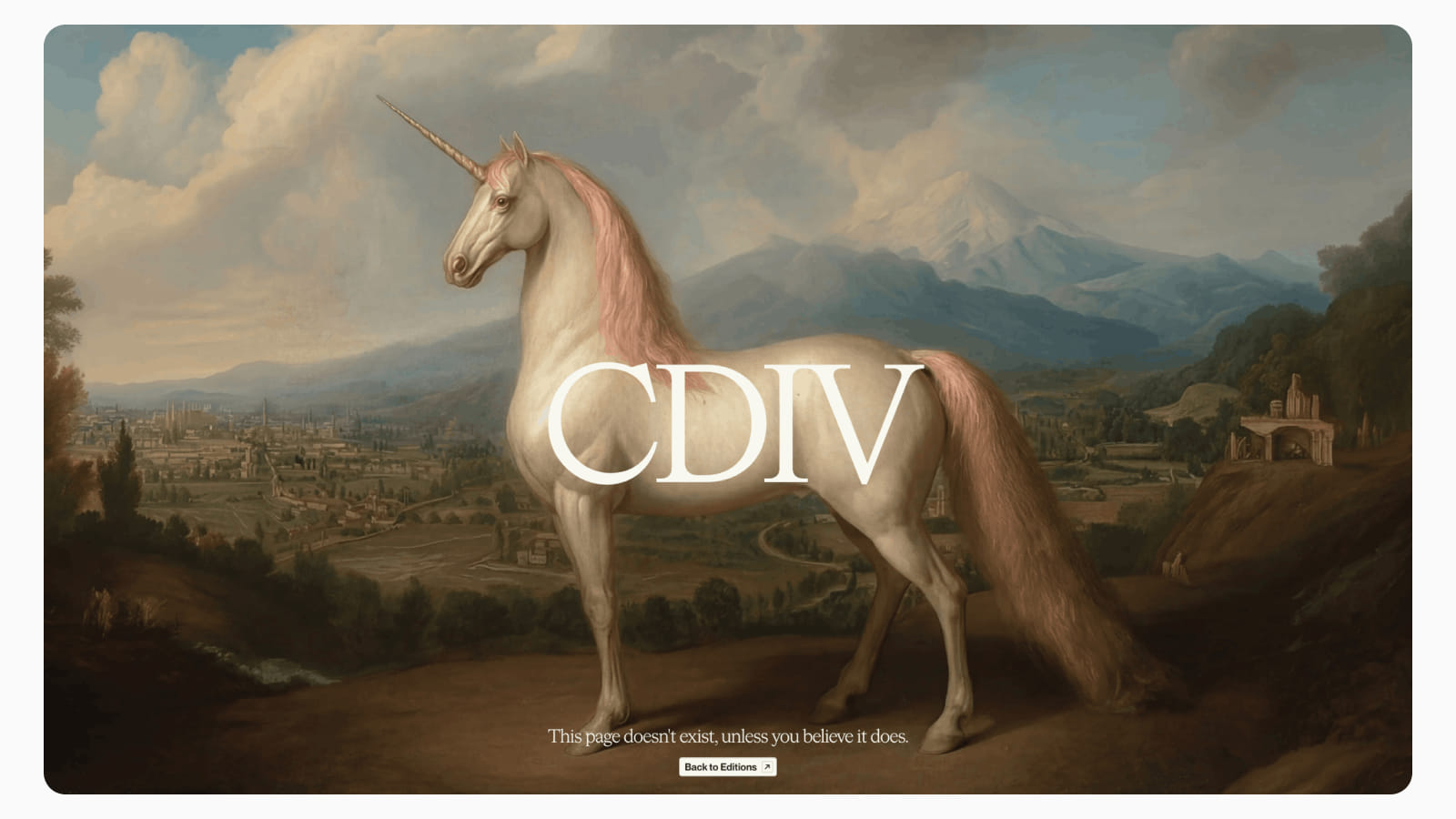 Страница 404 в интерфейсе Shopify Страница 404 в интерфейсе Shopify с изображением единорога