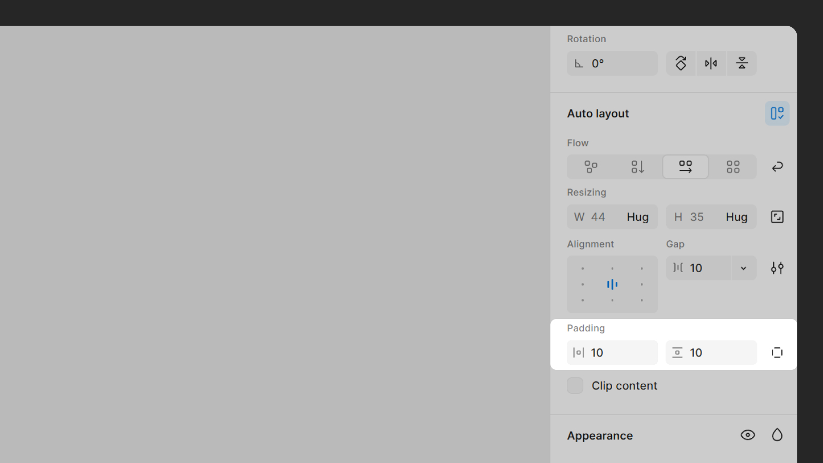 Дизайн панели padding в Figma Панель padding - отступы внутри Auto layout в Figma