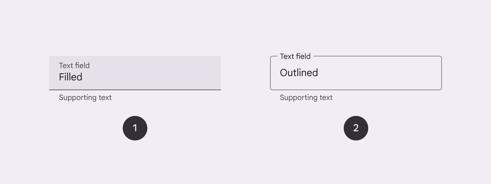 Дизайн состояния полей в Material Design