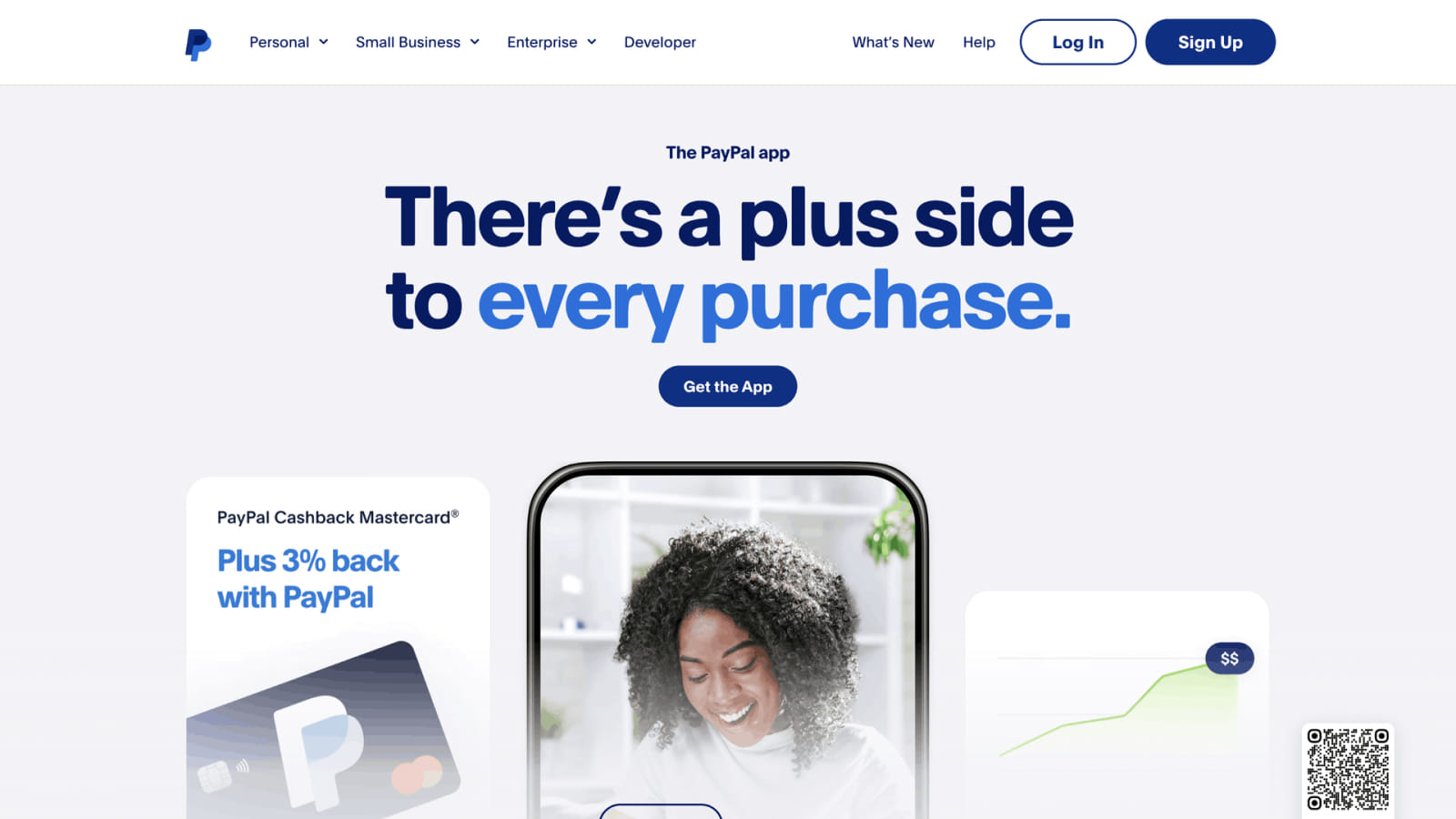 Синий цвет в дизайне PayPal Синяя цветовая палитра на главной странице интерфейса PayPal