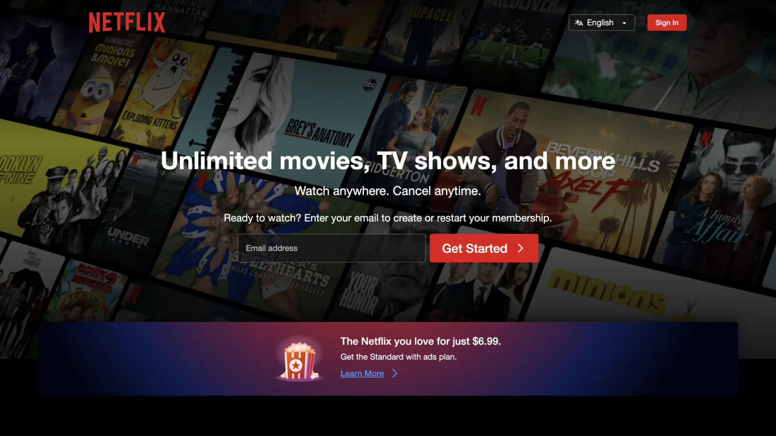 Красный цвет в интерфейсе Netflix Дизайн главной страницы сайта Netflix с красными элементами