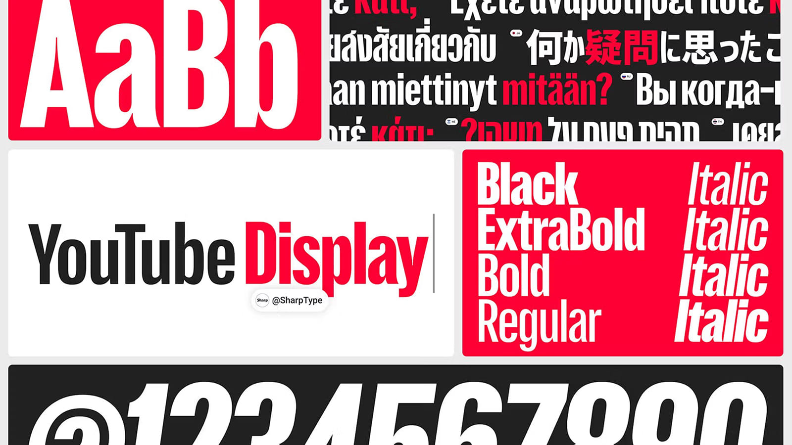 Дизайно нового шрифта YouTube