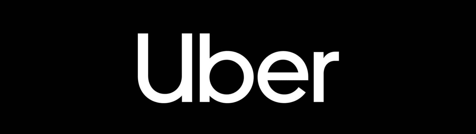 Логотип Uber на черном фоне