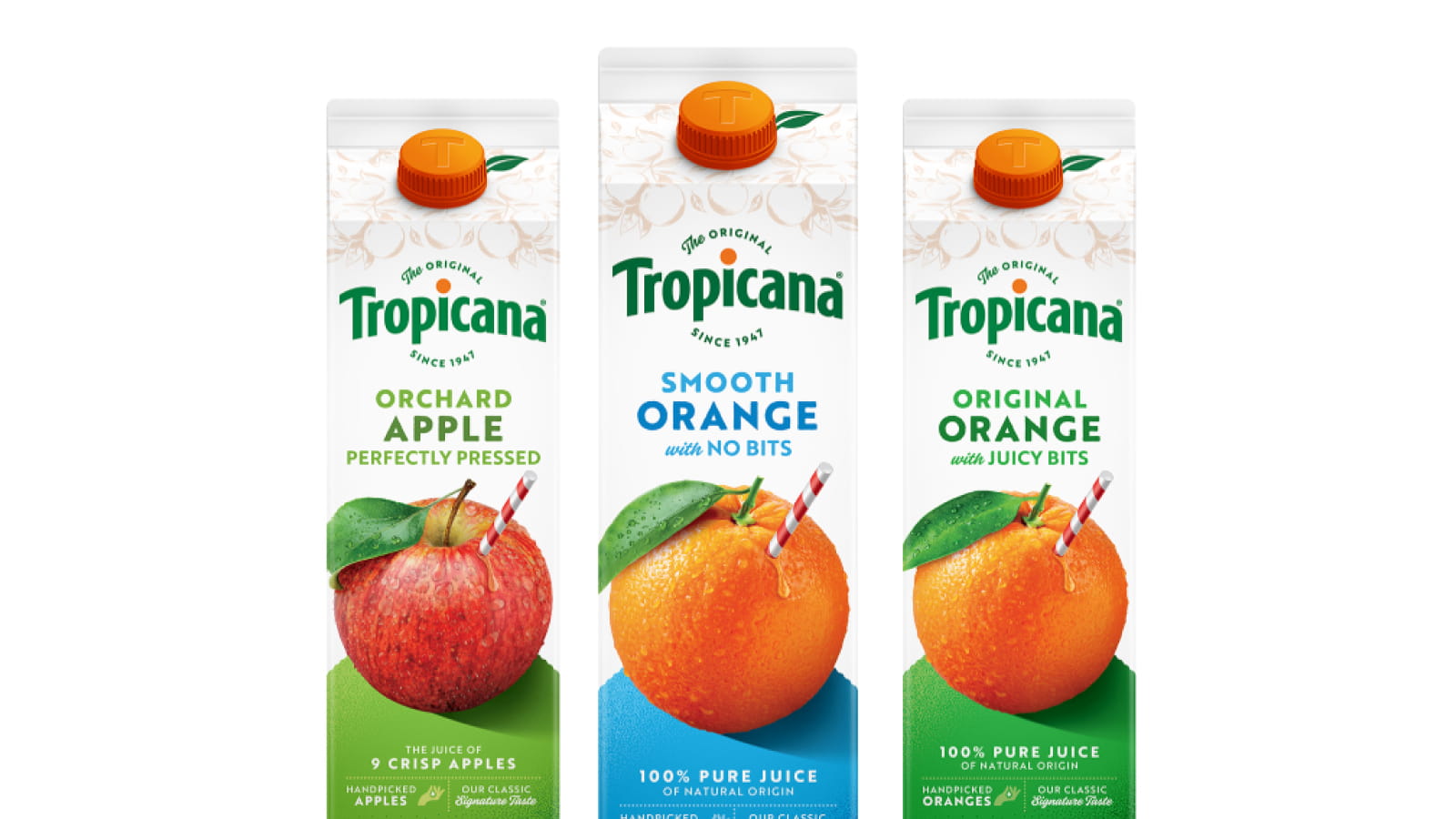 Дизайн упаковки сока Tropicana с фирменной трубочкой